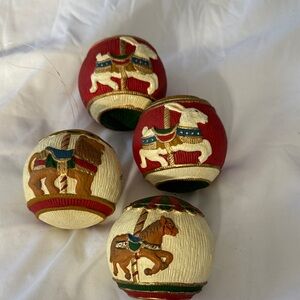 Vintage Carousel Horse Ornaments